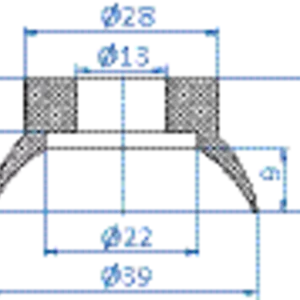 Flat-vacuum-cup-diam.-39-mm-NR-beige