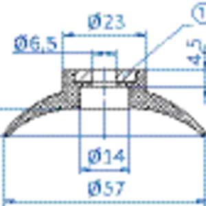 Flat-vacuum-cup-diam.-57-mm-NR-black