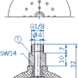 Flat-vacuum-cup-diam.-50-mm-NBR-black