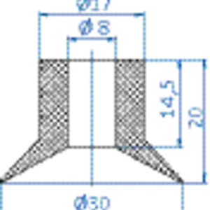 Flat-vacuum-cup-diam.-30-mm-NBR-black