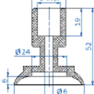 Flat-vacuum-cup-diam.-48-mm-NR-black