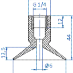 Flat-vacuum-cup-diam.-50-mm-NR-black