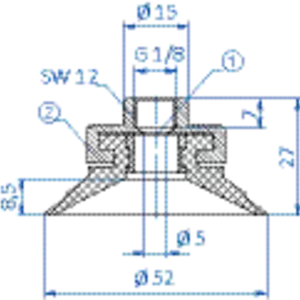 Flat-vacuum-cup-diam.-52-mm-CR-black