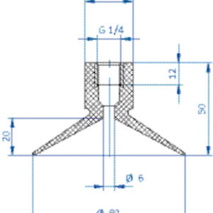 Flat-vacuum-cup-diam.-80-mm-silicone-transparent