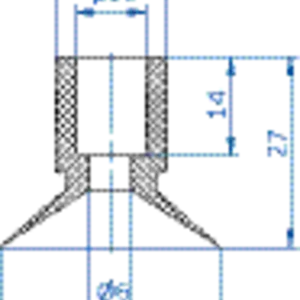 Flat-vacuum-cup-diam.-30-mm-NR-black