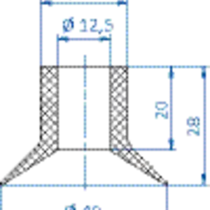 Flat-vacuum-cup-diam.-40-mm-NR-beige