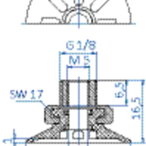 Flat-vacuum-cup-diam.-28-mm-CR-black