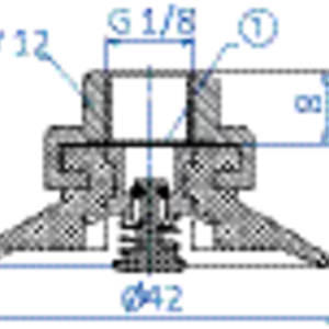 Flat-vacuum-cup-diam.-42-mm-silicone-transparent