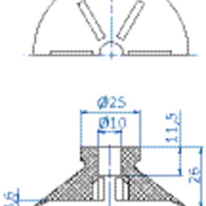 Flat-vacuum-cup-diam.-65-mm-NR-beige