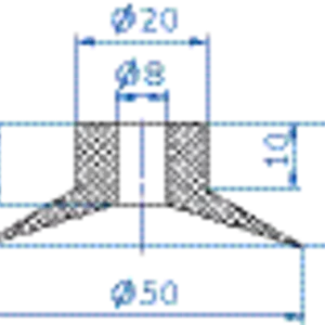 Flat-vacuum-cup-diam.-50-mm-NR-beige