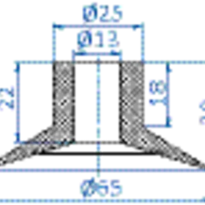 Flat-vacuum-cup-diam.-65-mm-NR-black