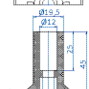 Flat-vacuum-cup-diam.-45-mm-NR-black