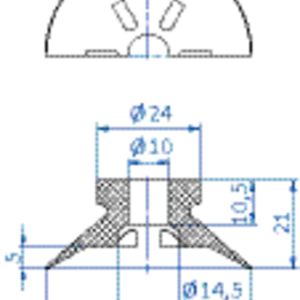 Flat-vacuum-cup-diam.-50-mm-silicone-transparent