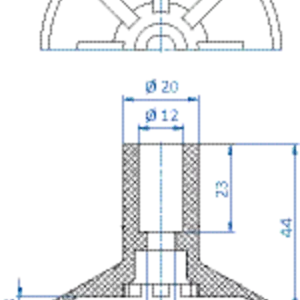 Flat-vacuum-cup-diam.-65-mm-NR-black