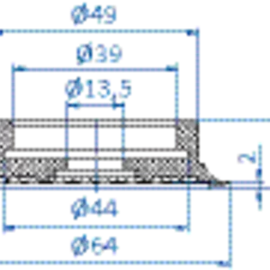 Flat-vacuum-cup-diam.-65-mm-NR-black