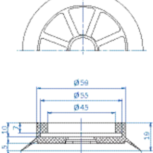 Flat-vacuum-cup-diam.-80-mm-NR-black