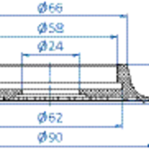 Flat-vacuum-cup-diam.-90-mm-NR-black