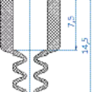 Bellows vacuum cup diam. 5 mm (2.5 bellows) silicone transparent