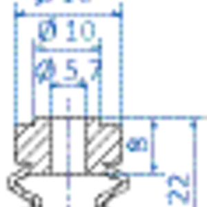 Bellows vacuum cup diam. 18 mm (2.5 bellows) NBR grey