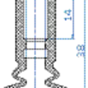 Bellows vacuum cup diam. 23 mm (2.5 bellows) silicone green