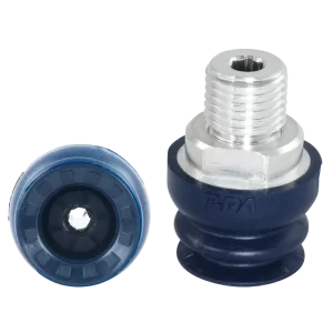 Bellows vacuum cup diam. 22 mm (1,5 bellows) NBR blue, with fitting M14-male
