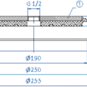 Bellows vacuum cup diam. 250 mm (1.5 bellows) silicone transparent