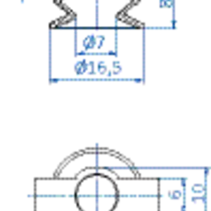 Bellows vacuum cup diam. 17 mm (1.5 bellows) NR black