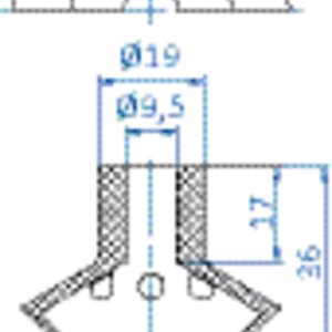 Bellows vacuum cup diam. 50 mm (1.5 bellows) NBR black