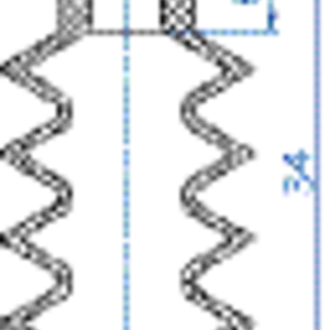 Bellows vacuum cup diam. 18 mm (4.5 bellows) silicone transparent