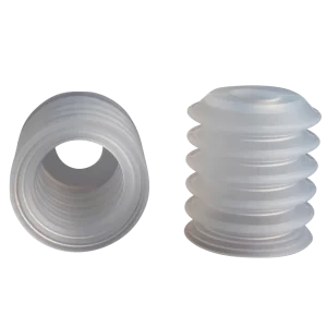 Bellows vacuum cup, Ø 39 mm (5.5 bellows), silicone transparent, 30° Shore