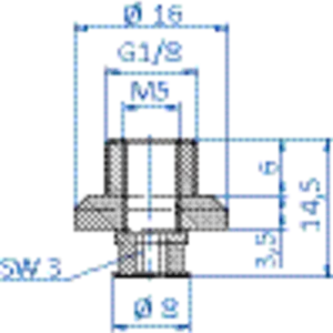 Fitting G1-8-male+M5-female