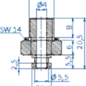 Fitting G1-8-male + gasket Polyamid 1/8