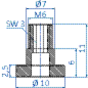 Banjo bolt with hexagon socket M6-AG
