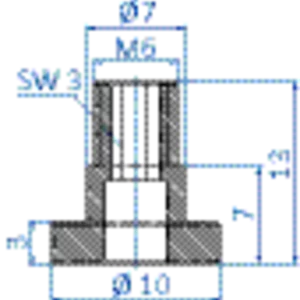 Banjo bolt with hexagon socket M6-AG