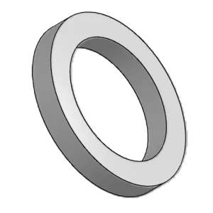 Fitting ring TPU D1: 14 mm, D2: 9.7 mm, H: 1.9 mm
