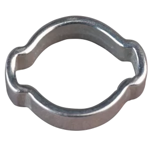 Double ear clamp, 7-9 mm, 4 mm wide zinc-plated version