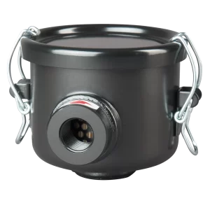 Vacuum filter with paper cartridge connections: G1/2-female, max. capacity: 45 m³/h