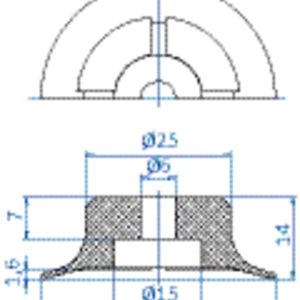 Flat-vacuum-cup-diam.-40-mm-NBR-black