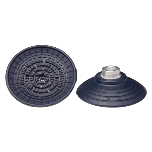 Flat-vacuum-cup-diam.-100-mm-NBR-blue,-with-fitting-G3/8-female