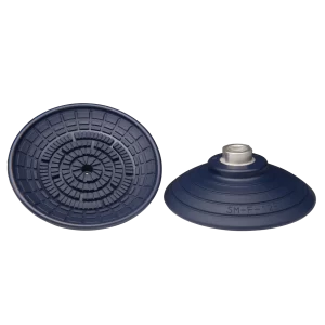 Flat-vacuum-cup-diam.-125-mm-NBR-blue,-with-fitting-G3/8-female