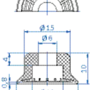 Flat-vacuum-cup-diam.-20-mm-NBR-black