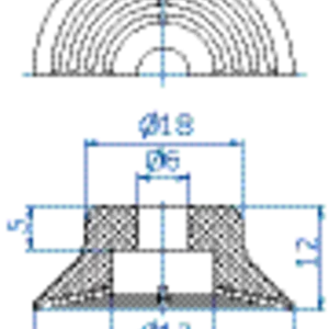 Flat-vacuum-cup-diam.-30-mm-NBR-black