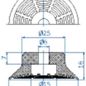 Flat-vacuum-cup-diam.-40-mm-NBR-black