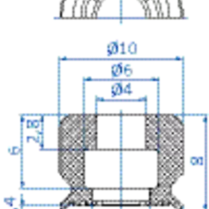 Flat-vacuum-cup-diam.-10-mm-NBR-black