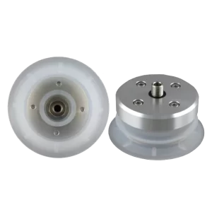 Bellows vacuum cup diam. 80 mm (1.5 bellows) silicone transparent, with fitting M10-male