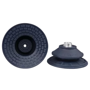 Bellows vacuum cup diam. 128 mm (1.5 bellows) NBR blue, with fitting G3/8-female