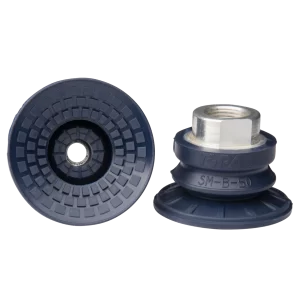 Bellows vacuum cup diam. 52 mm (1.5 bellows) NBR blue, with fitting G3/8-female