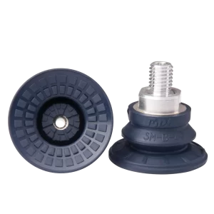 Bellows vacuum cup diam. 42 mm (1.5 bellows) NBR blue, with fitting M10-male