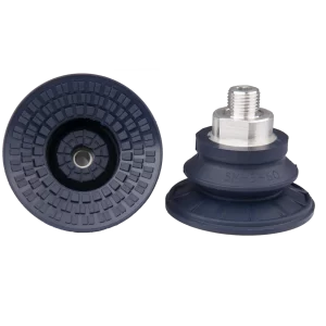 Bellows vacuum cup diam. 63 mm (1.5 bellows) NBR blue, with Fitting G1-4-male