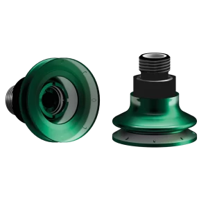 Bellows vacuum cup Ø 26 mm (1.5 bellows) Monoflex  green 50°, with Fitting G1-8-male